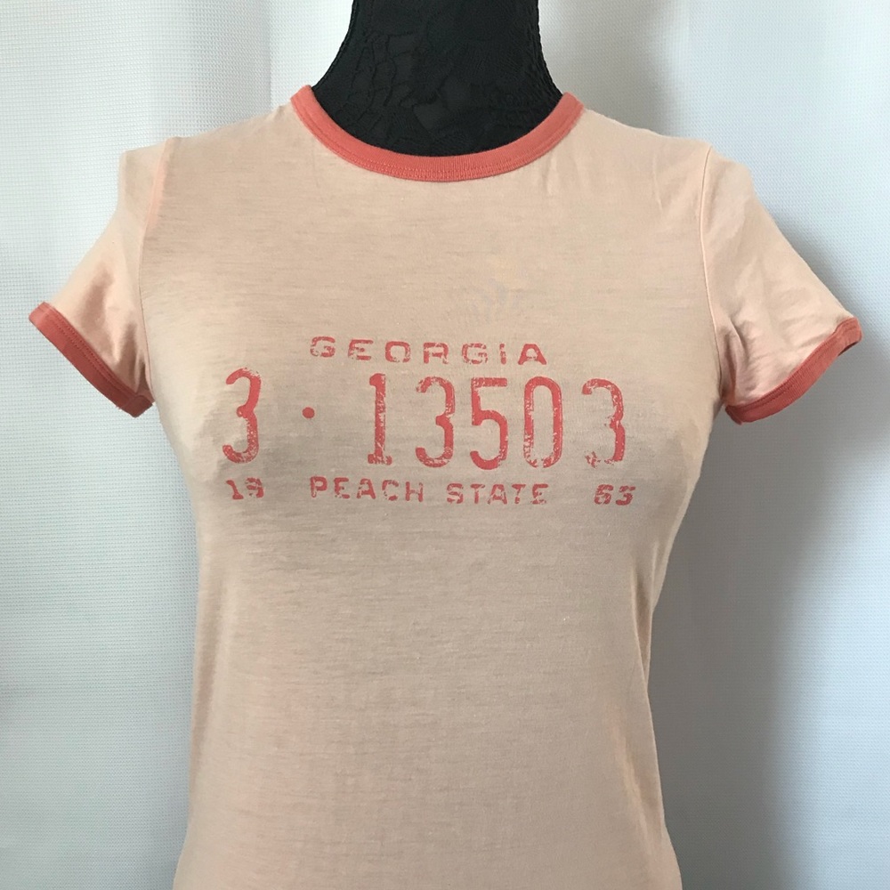 Theory Orange and Peach Tee Shirt